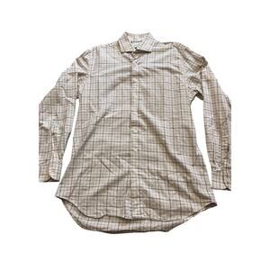 Paul Stuart Medium Cotton Tattersall Plaid Shirt